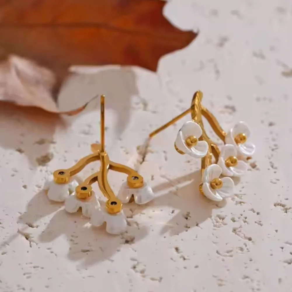 Cherry Blossom Gold Earrings